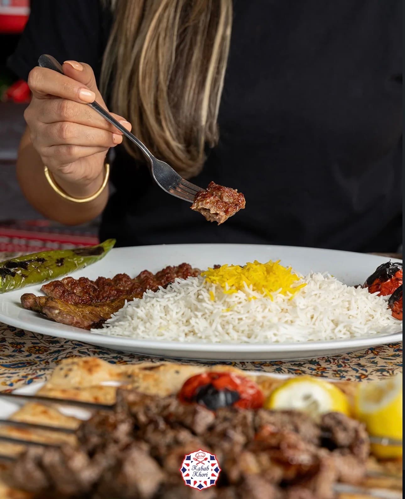 Selection of delicious Persian kababs at Khori Special Kabab Dubai